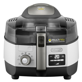 Friteuza fara ulei & Multicooker De’Longhi MULTIFRY EXTRA CHEF PLUS FH1396, 1400 W, 1.7 kg, 8 programe presetate, Afisaj digital, Vas invelis ceramic, Accesoriu grill, Alb/Negru Friteuza fara ulei & Multicooker De’Longhi MULTIFRY EXTRA CHEF PLUS FH1396, 1400 W, 1.7 kg, 8 programe presetate, Afisaj digital, Vas invelis ceramic, Accesoriu grill, Alb/Negru