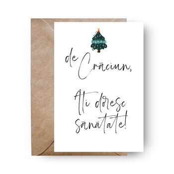Felicitare de Craciun, Genette's ideas, Sanatate 162x114mm Felicitare de Craciun, Genette's ideas, Sanatate 162x114mm