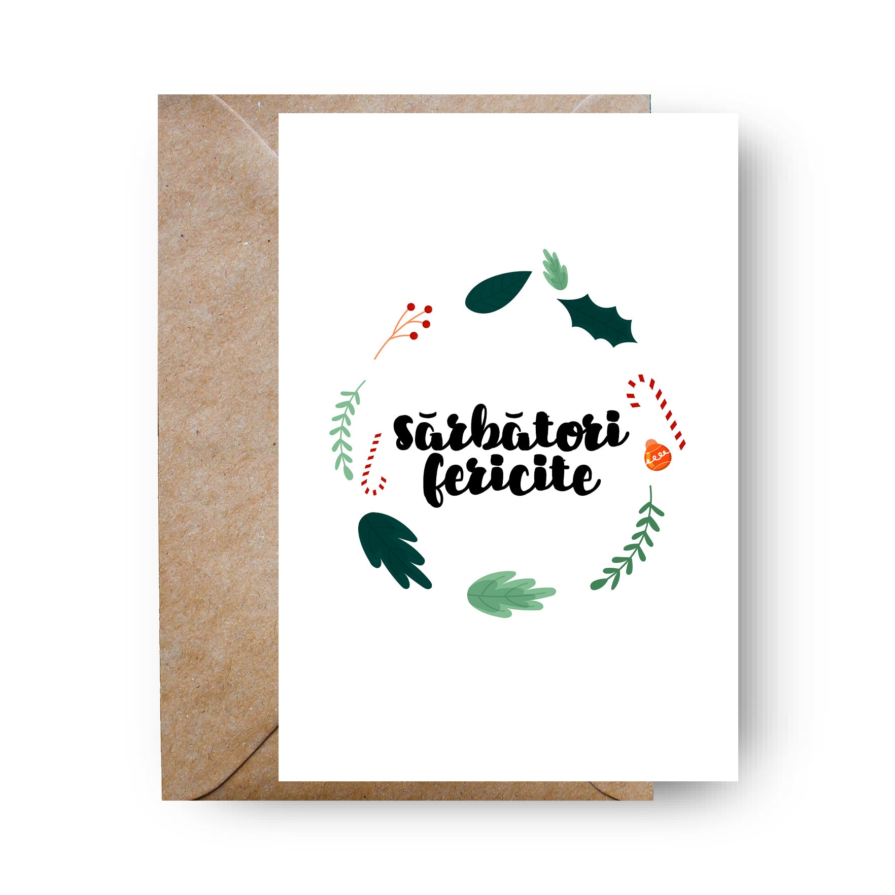 Felicitare de Craciun, Genette's ideas, Sarbatori Fericite, 162x114mm