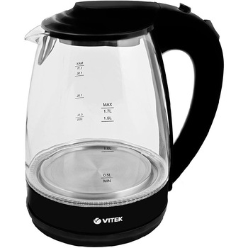 Fierbator de apa electric VITEK VT-1122, 1.7L, 2200W, Iluminare in timpul lucrului, protectia impotriva evaporarii, Sticla Fierbator de apa electric VITEK VT-1122, 1.7L, 2200W, Iluminare in timpul lucrului, protectia impotriva evaporarii, Sticla