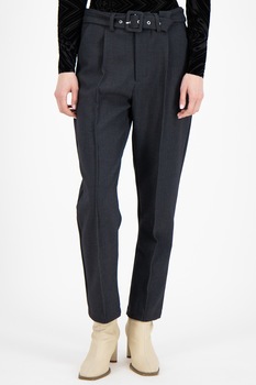 Silvian Heach Collection, Pantaloni conici cu buzunare oblice, Gri inchis Silvian Heach Collection, Pantaloni conici cu buzunare oblice, Gri inchis