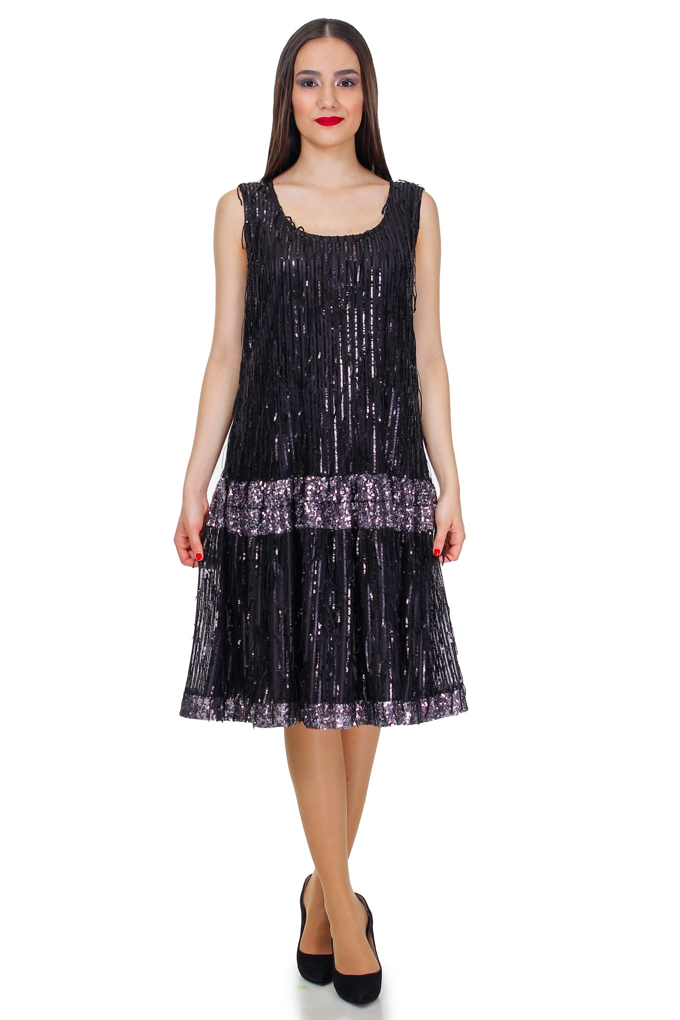 Rochie neagra, voal, Liza Panait, BT-26