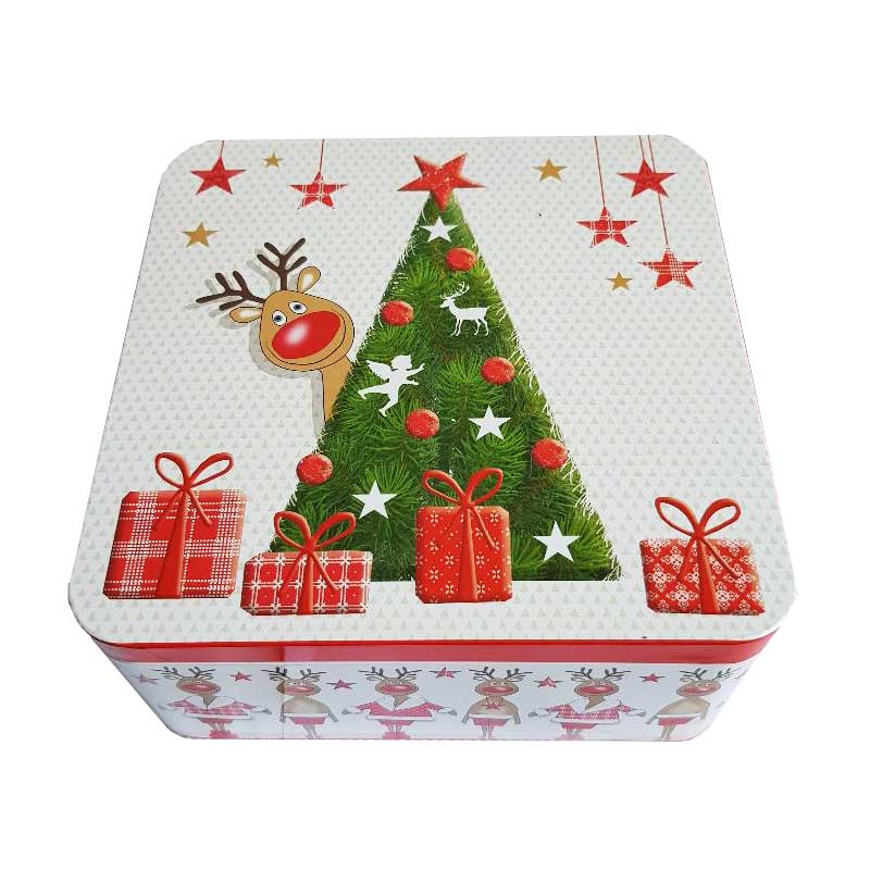 Cutie de Craciun,metalica,19cmx19cmx9cm,Treasure