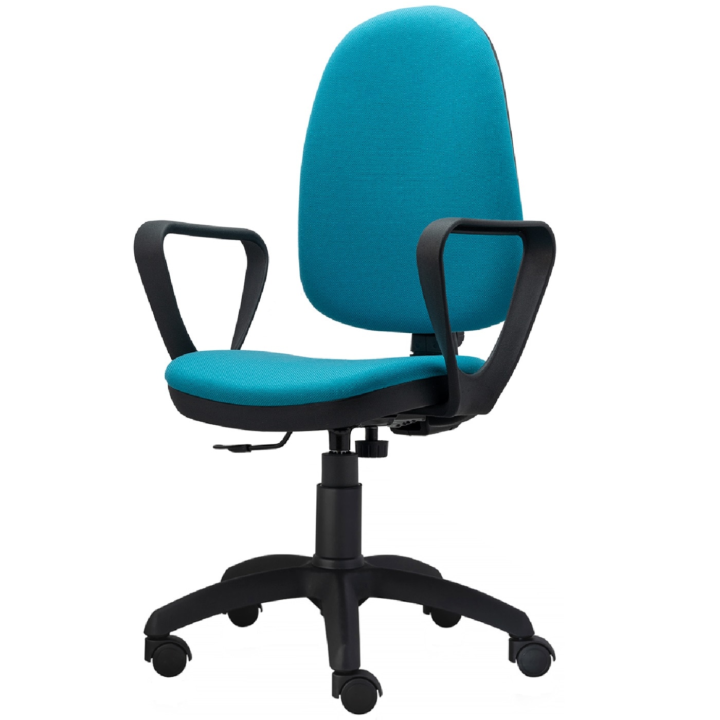 Scaun ergonomic de birou TRAFFIC CHAIRS VICTORIA, tapiterie textil, TURCOAZ, sezut si spatar tapitate