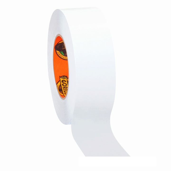 Лепяща лента, Gorilla Glue, Текстилна, 27 м x 48 мм, Бяла