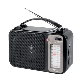 Radio portabil SAL, 4 benzi, AM-FM-SW1-SW2 Radio portabil SAL, 4 benzi, AM-FM-SW1-SW2