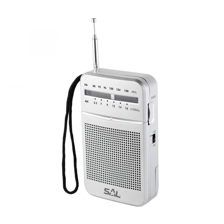 SAL RPC4 2 sávos FM-AM Zsebrádió, Ezüst