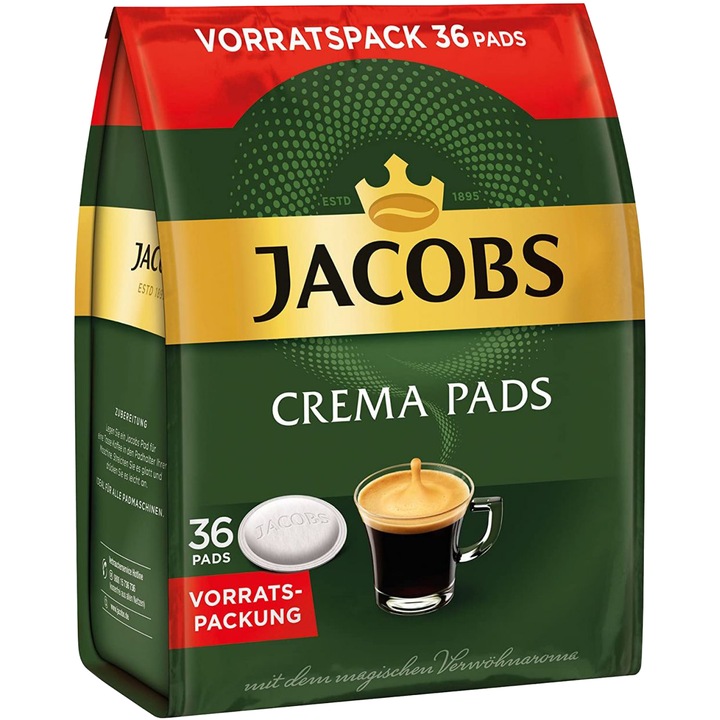 Paduri cafea Jacobs Café Crema, 36 paduri, 237g