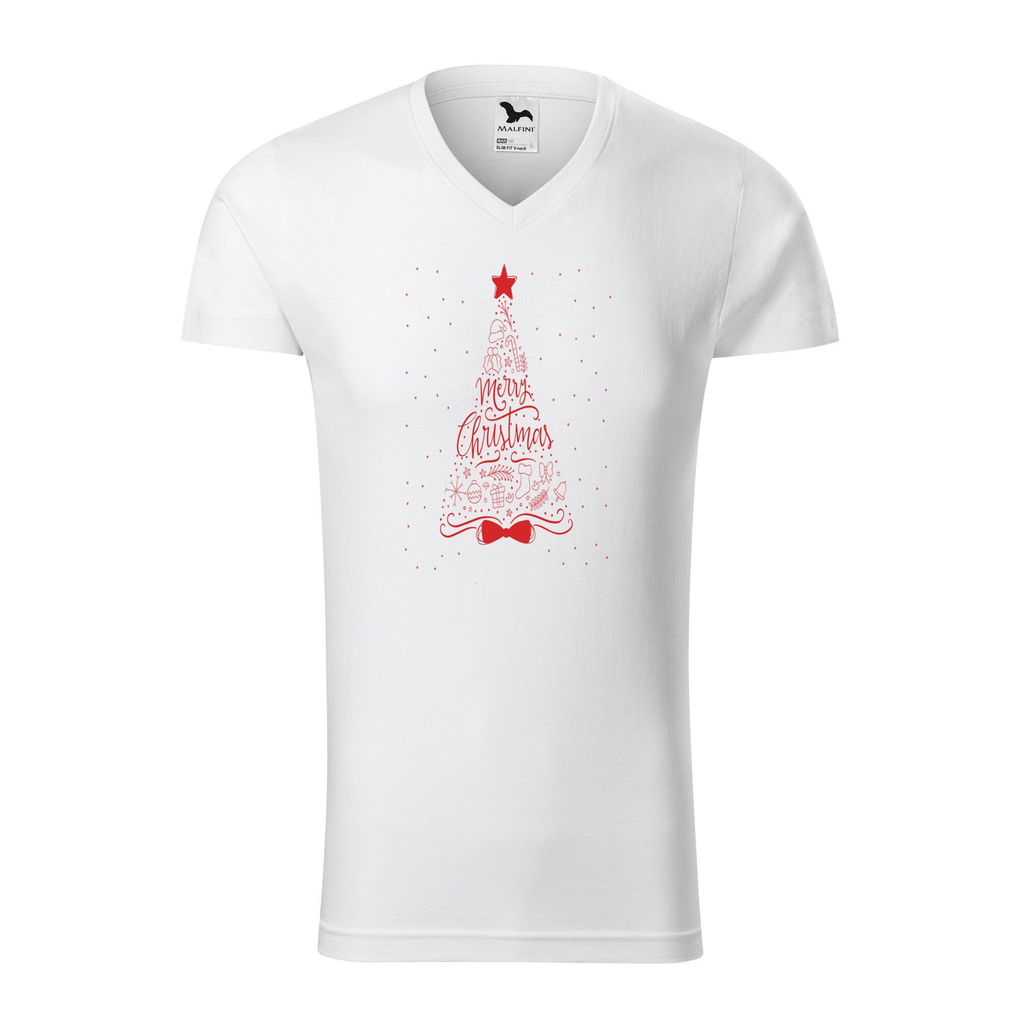 Tricou barbati, Malfini, Christmas Tree, Alb, L
