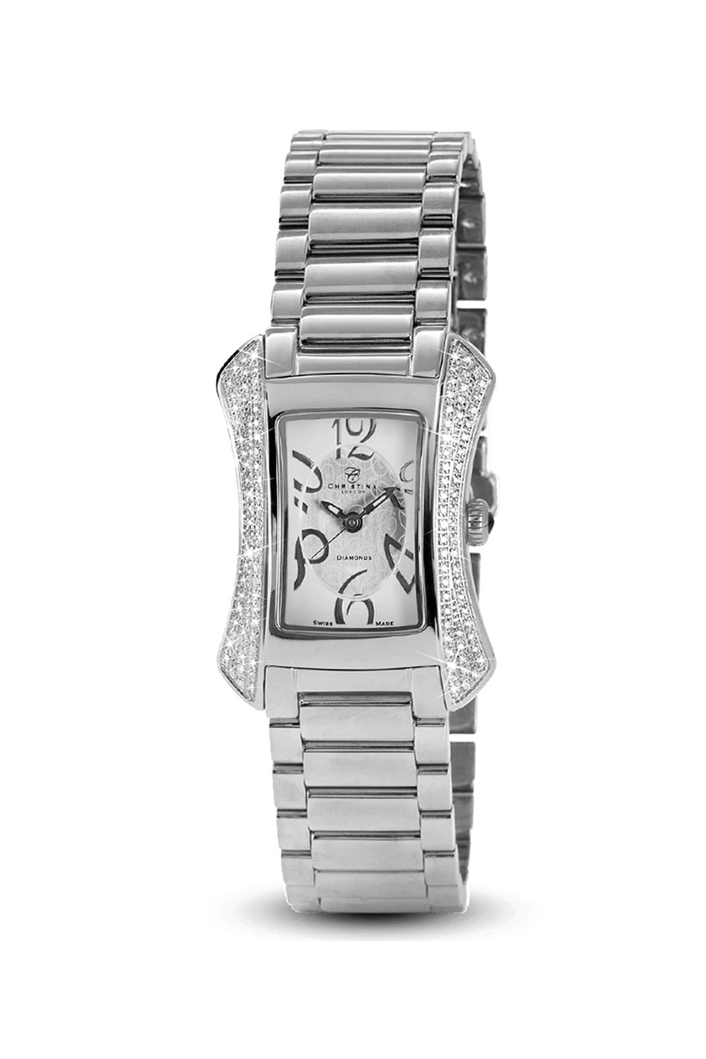 Christina Jewelry&Watches, Ceas din otel inoxidabil decorat cu 117 diamante