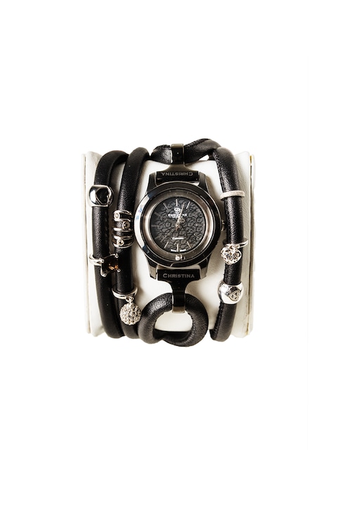 Christina Jewelry&Watches, Gyémánttal díszített analóg karóra többsoros szíjjal