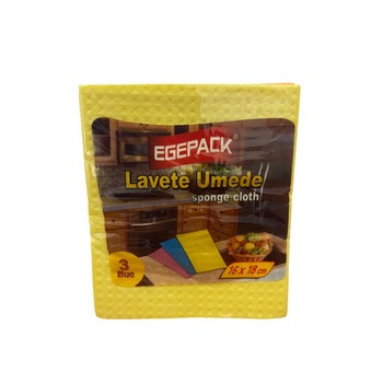 Set 3 lavete umede, Egepack, colorate, dimensiune 16x18 cm Set 3 lavete umede, Egepack, colorate, dimensiune 16x18 cm