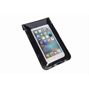 Husa impermeabila pentru smartphone, montare la ghidonul bicicletei, Fischer, negru Husa impermeabila pentru smartphone, montare la ghidonul bicicletei, Fischer, negru