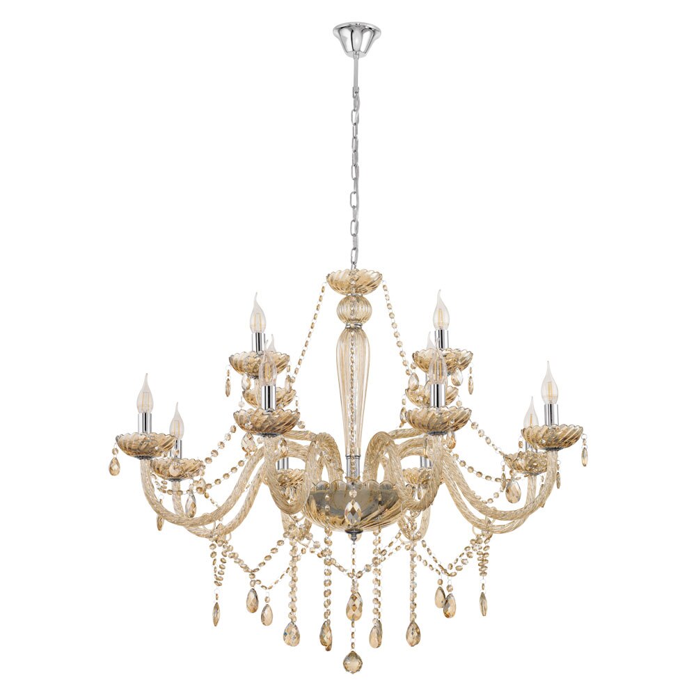 Candelabru EGLO BASILANO 39094, E14 12X40W Ø1000mm, Cognac