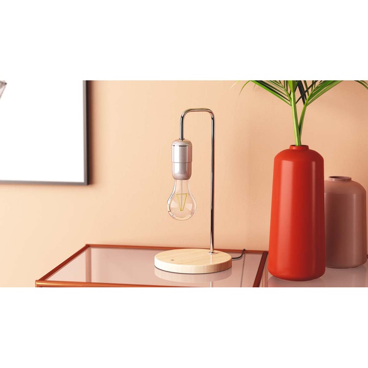 Lampa levitatie magnetica Allocacoc DH0106/EULELP, 2W, 120 lm, lumina calda (2700K), DC12V 2.0A, 37 cm