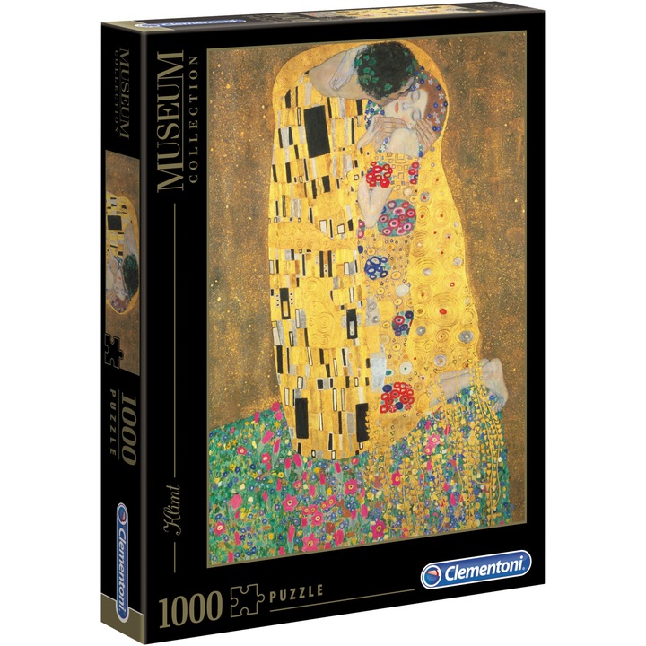 Пъзел Clementoni - Museum, Klimt, Целувка, 1000 части