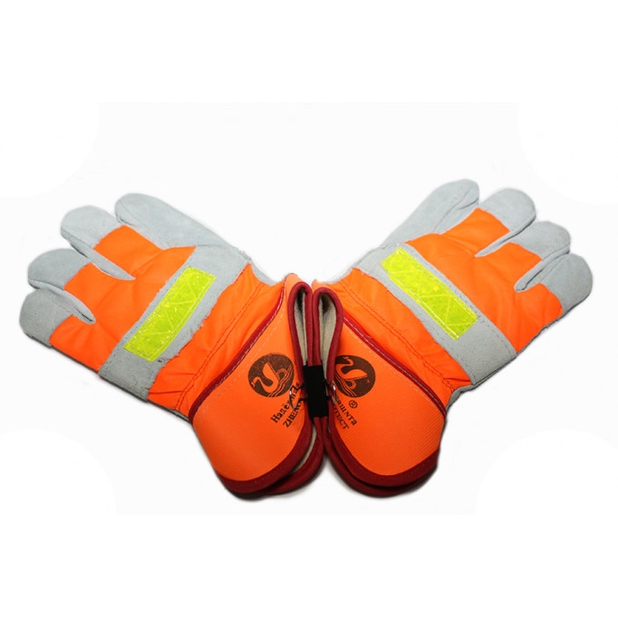 Palmari din piele gri verde fosforescent nr.10 GF-1253