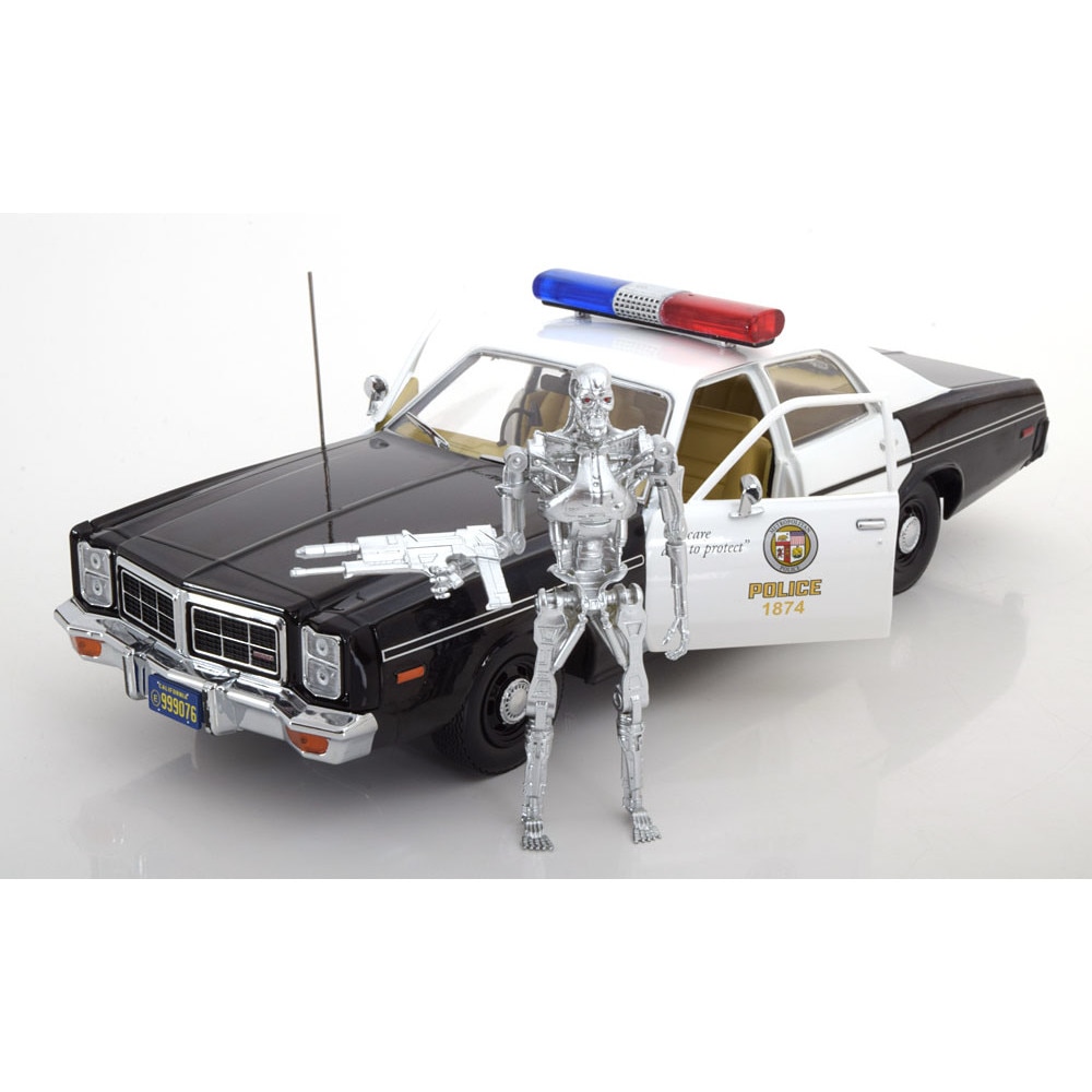 Macheta auto Dodge Monaco Police Terminator (1977) cu Robot