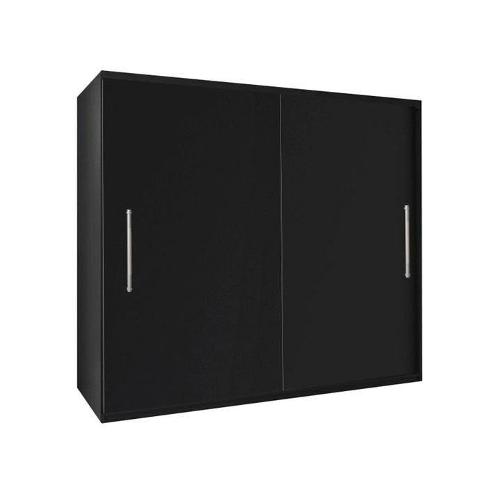 Dulap Delux Negru 201 cm lungime x 218 cm inaltime cu usi glisante modern