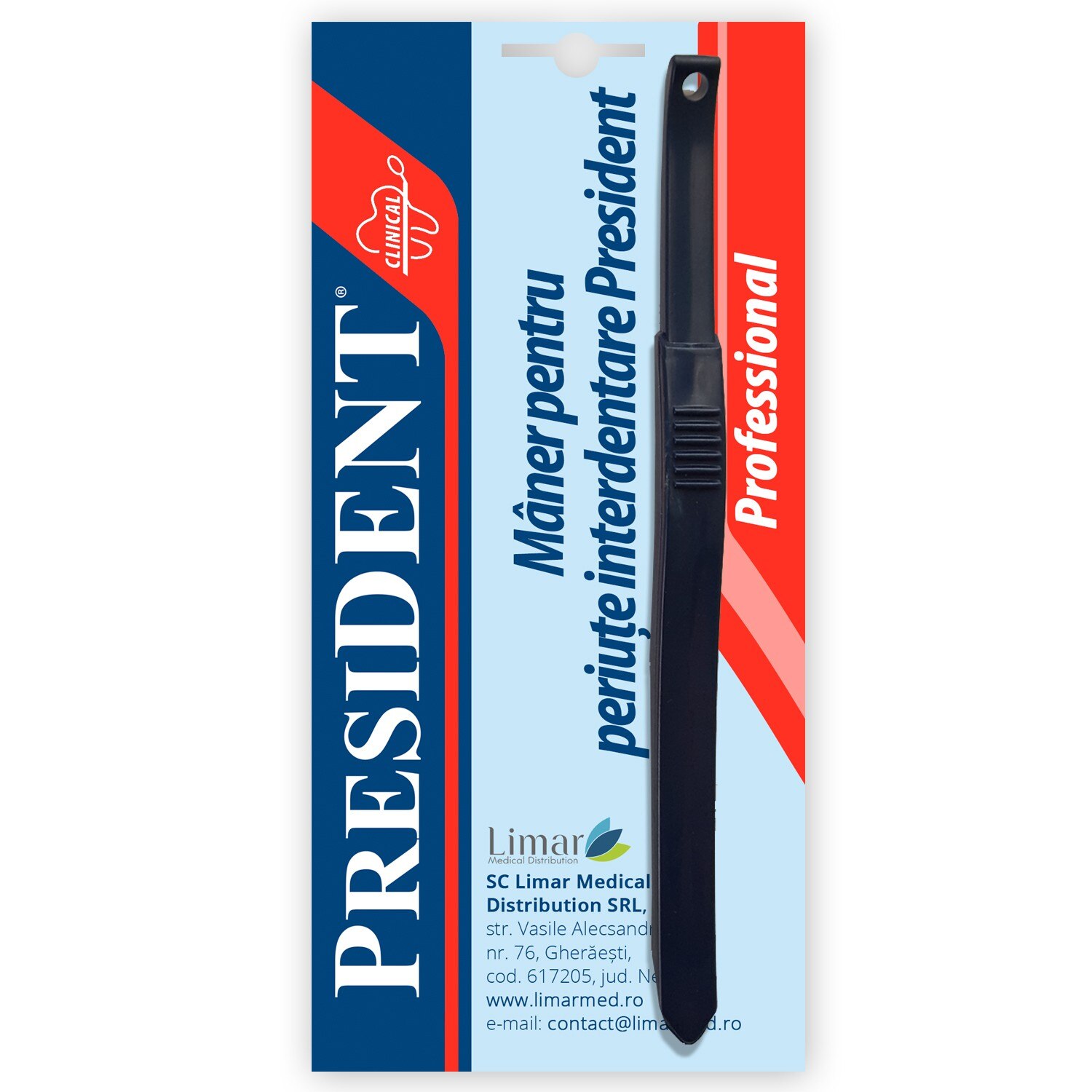 Maner lung pentru periute interdentare PresiDent