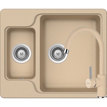 Kit chiuveta Schock Manhattan N-150 610 x 510 mm si baterie Schock Plutos Moonstone Cristalite Kit chiuveta Schock Manhattan N-150 610 x 510 mm si baterie Schock Plutos Moonstone Cristalite