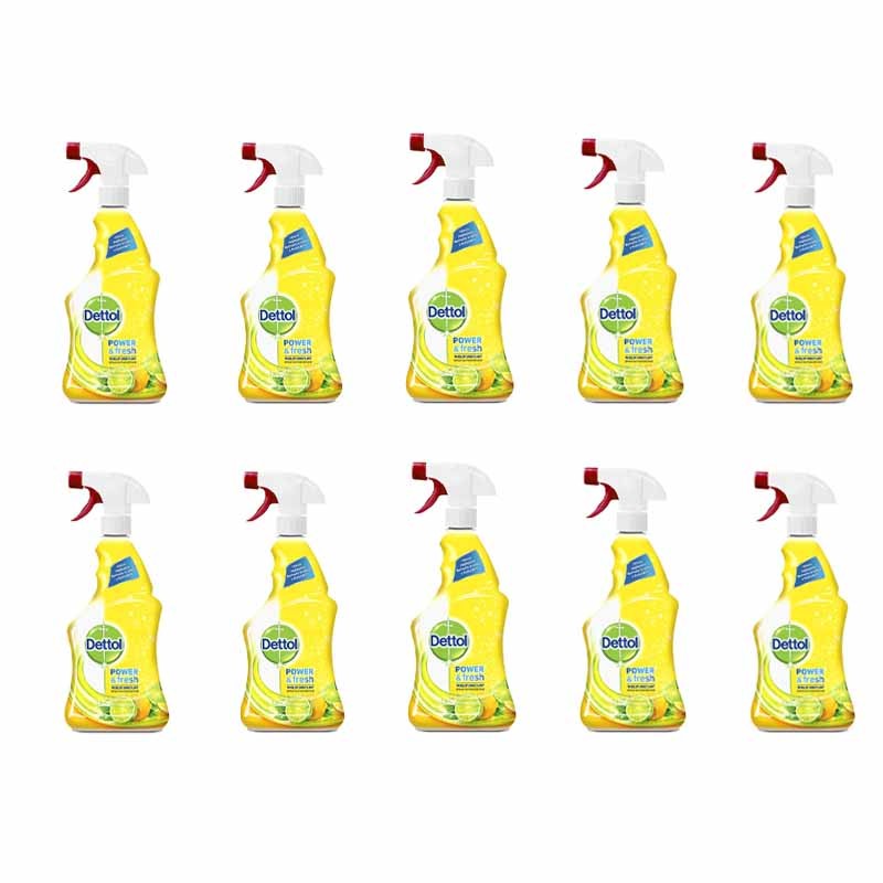 Set 10 Spray Multifunctional Dettol Trigger Lemon & Lime 10 x 500 ml