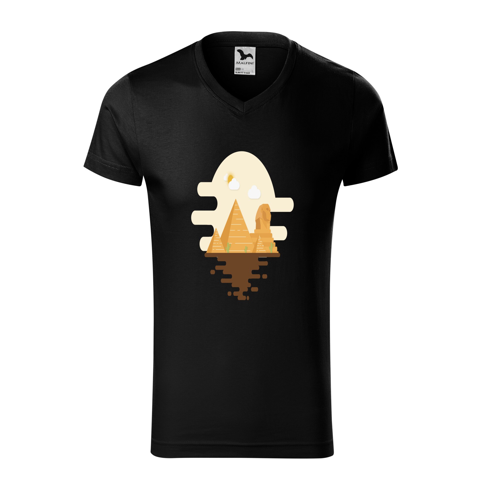 Tricou barbati, Malfini, Egypt, Negru, 2XL