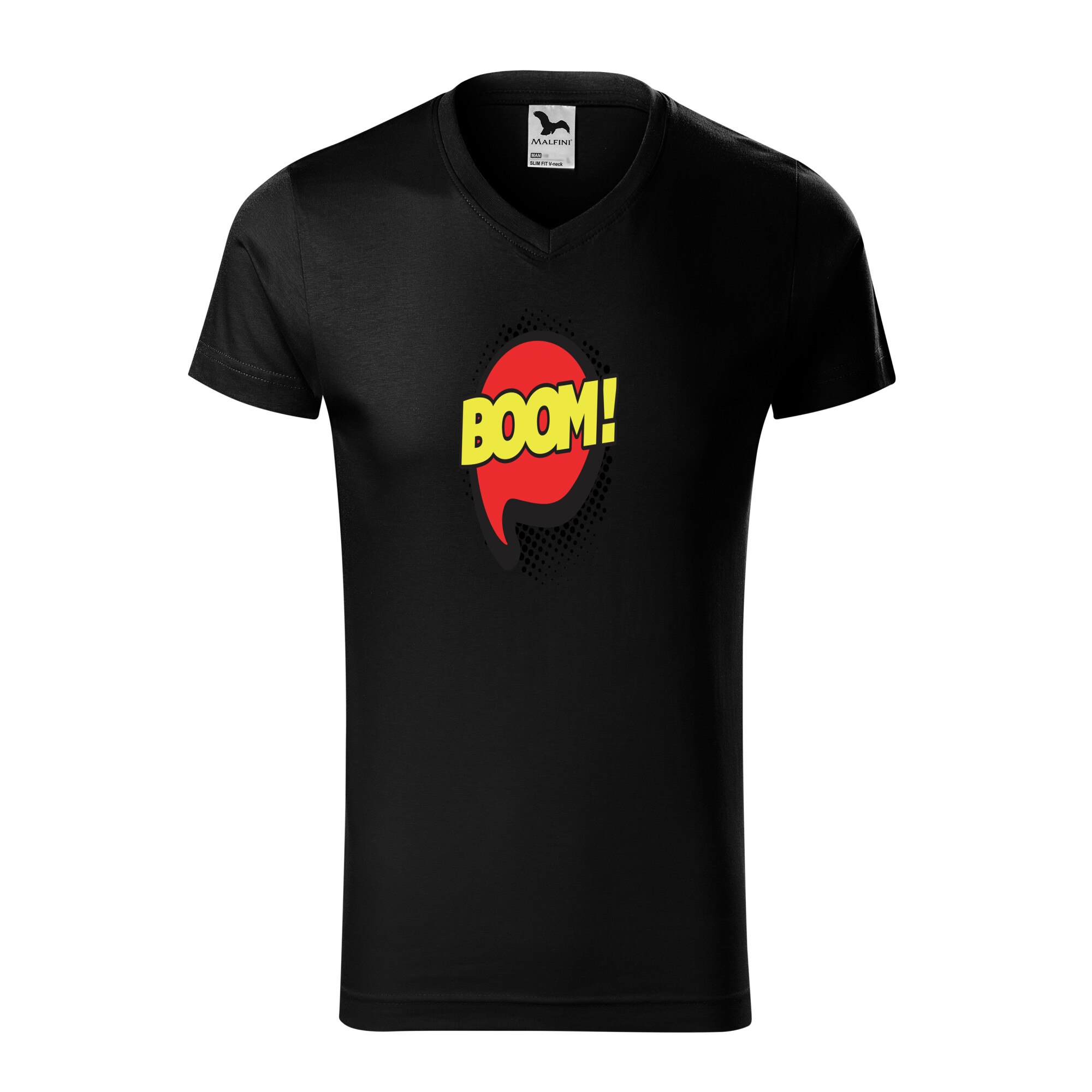 Tricou barbati, Malfini, Comic Boom, Negru, 2XL