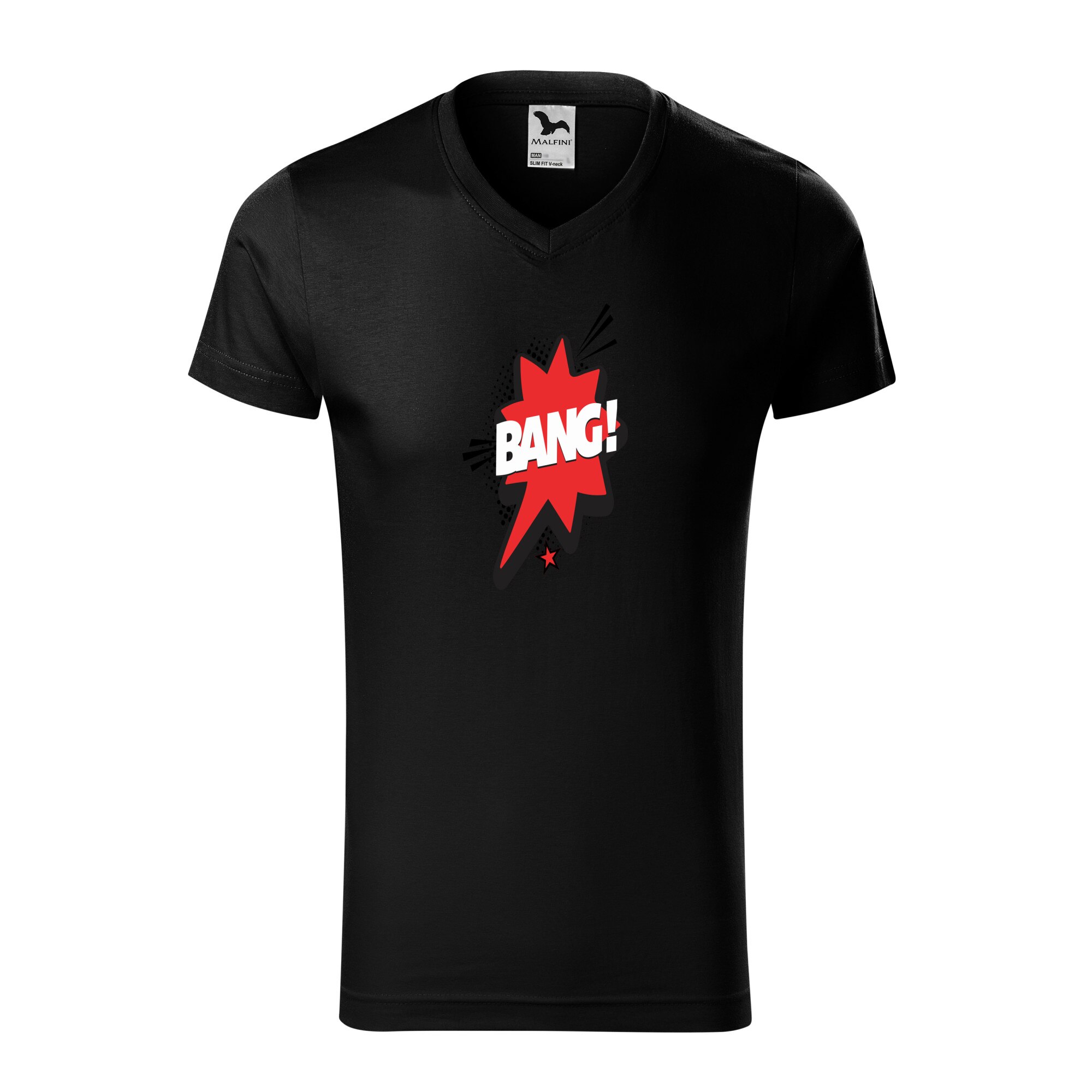 Tricou barbati, Malfini, Comic Bang, Negru, 2XL