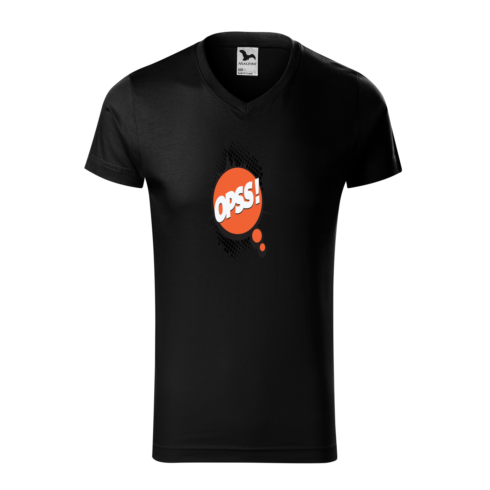 Tricou barbati, Malfini, Comic Opss, Negru, 2XL