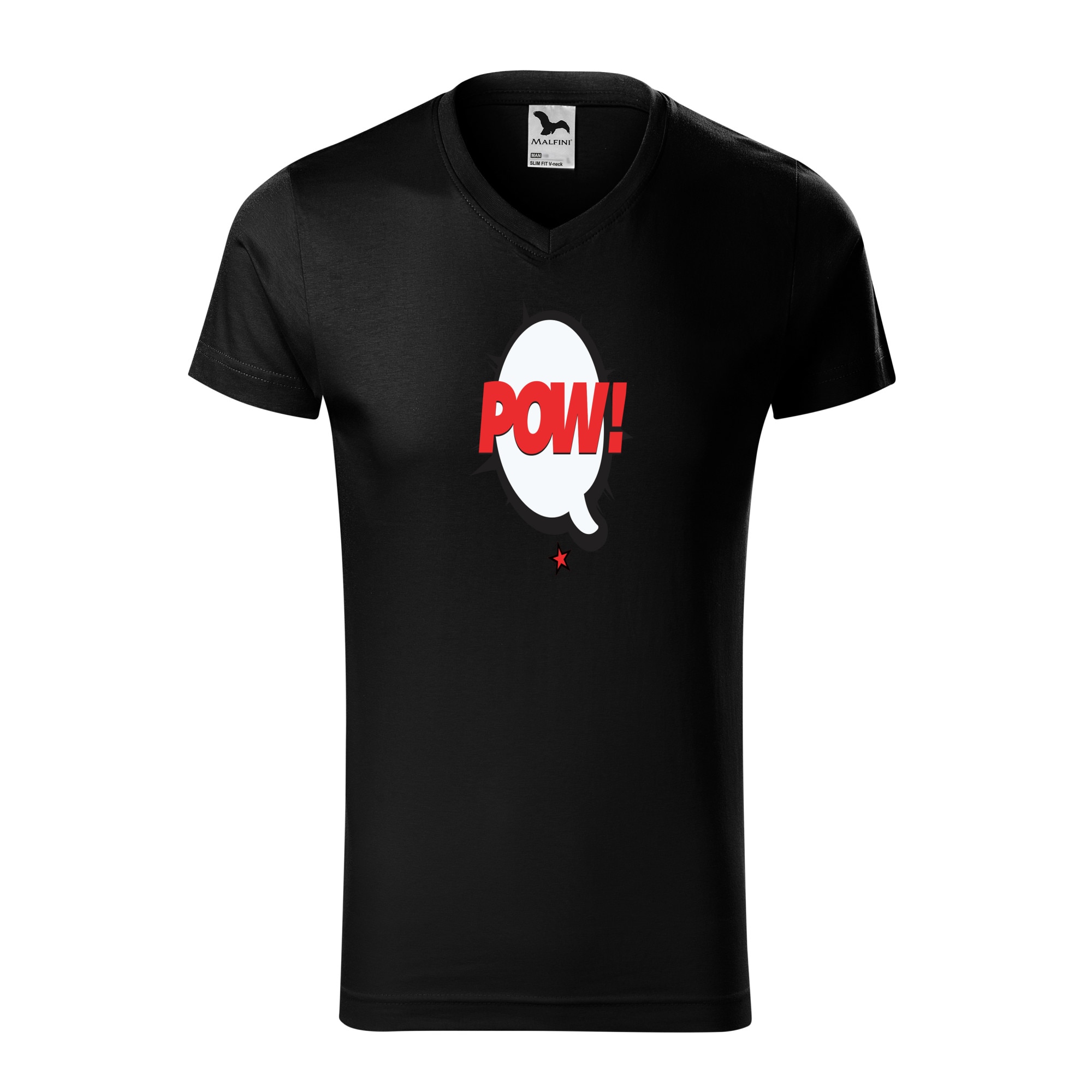 Tricou barbati, Malfini, Comic Pow Red, Negru, 2XL
