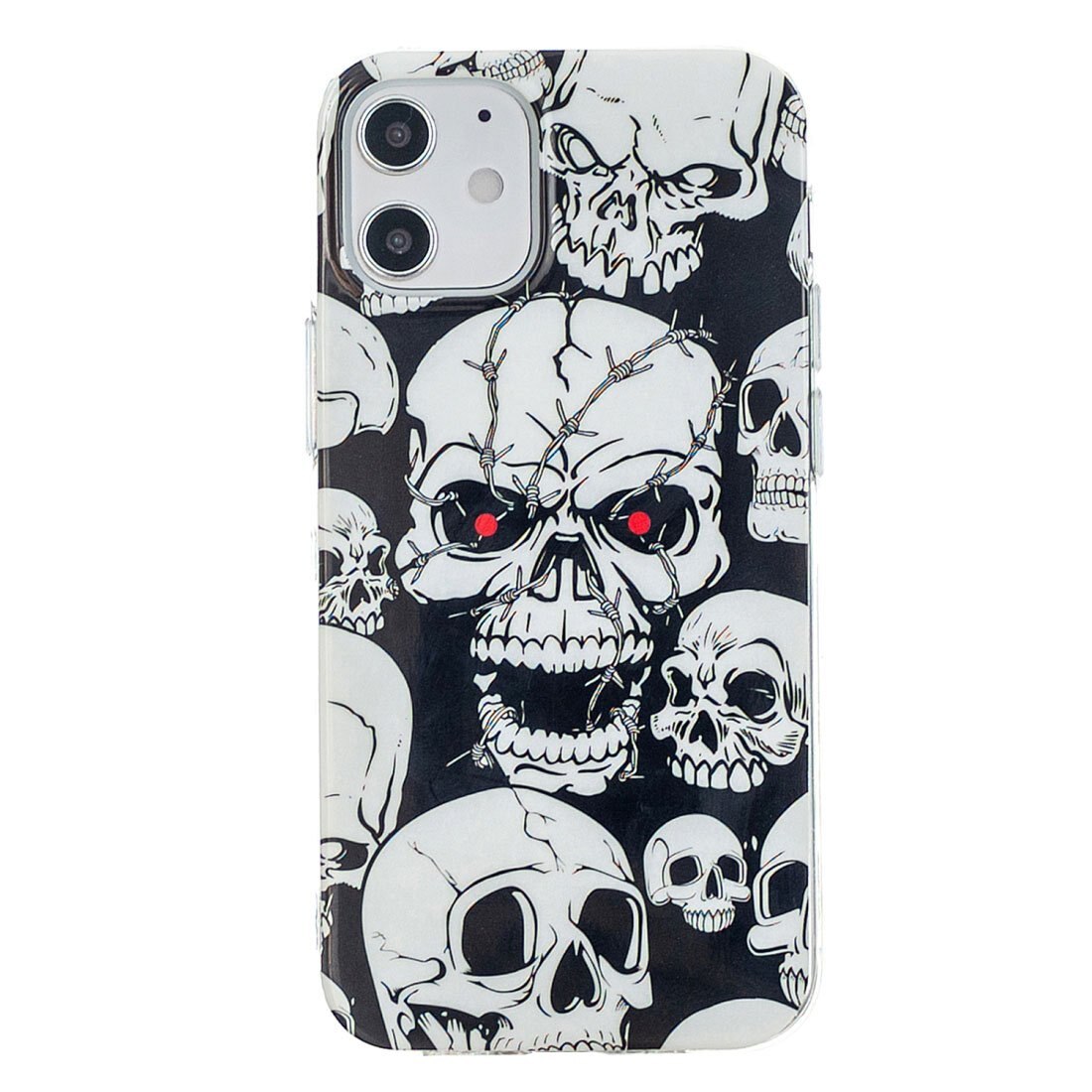 Husa silicon Apple iPhone 12 Mini Fosforescent model Skulls, Silicon, TPU Viceversa Multicolor