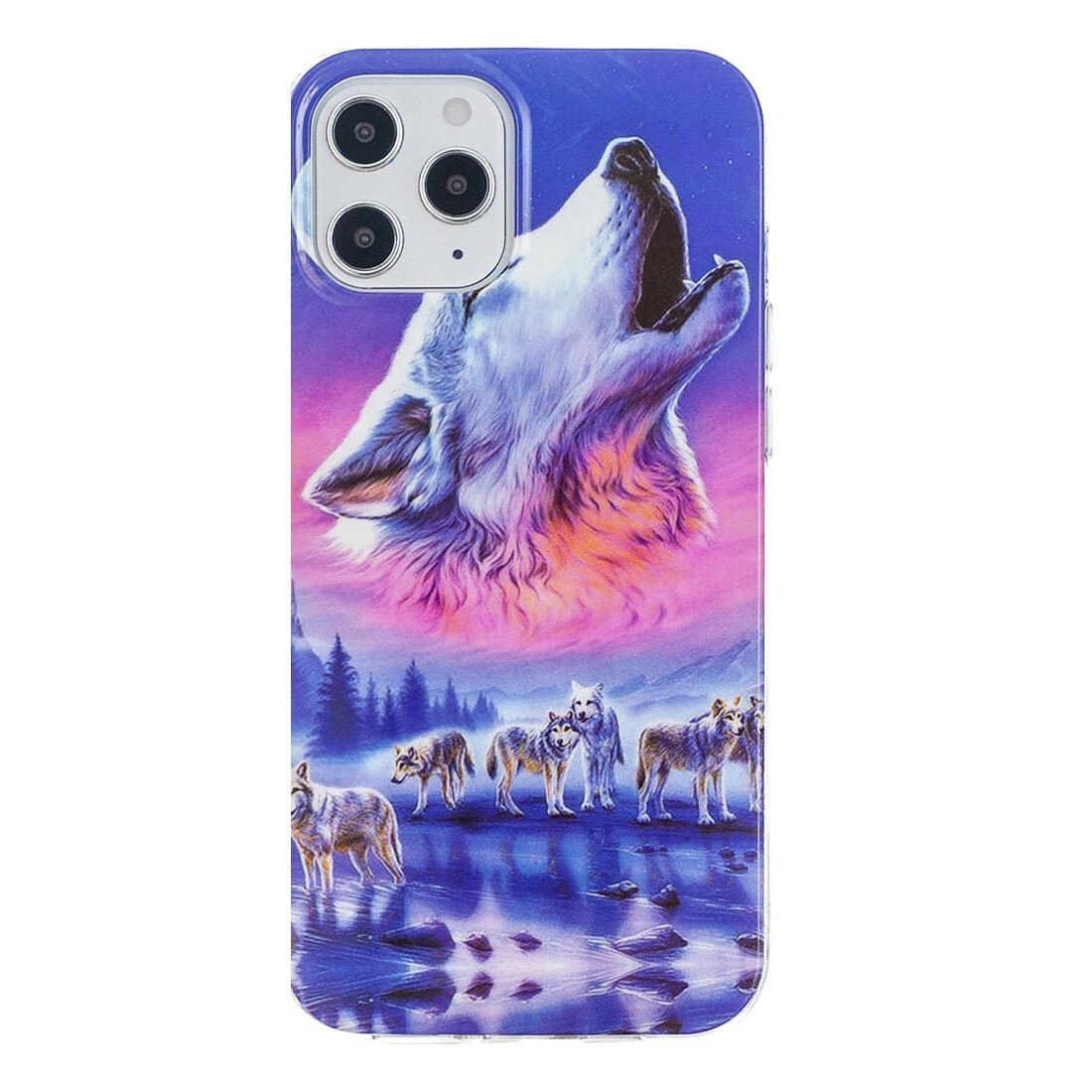 Husa silicon Apple iPhone 12 Pro Max Fosforescent model Wolf Pack, Silicon, TPU Viceversa Multicolor