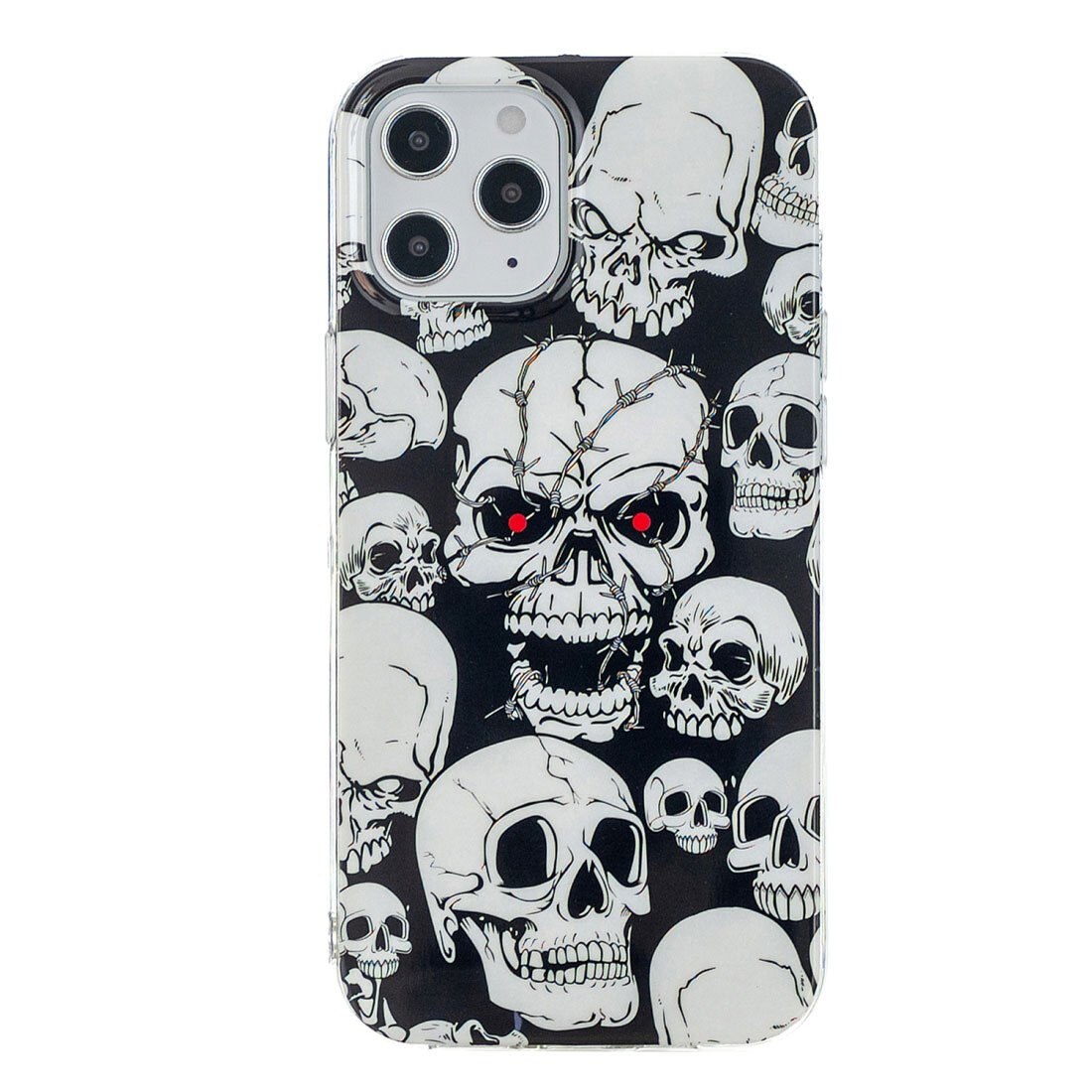 Husa silicon Apple iPhone 12 Fosforescent model Skulls, Silicon, TPU Viceversa Multicolor