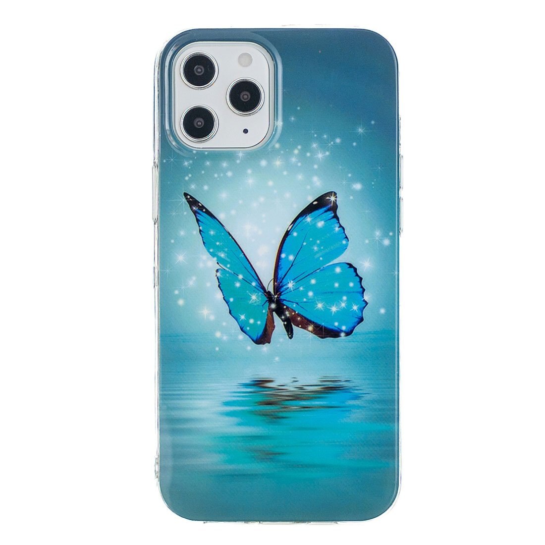 Husa silicon Apple iPhone 12 Fosforescent model Butterfly, Silicon, TPU Viceversa Multicolor