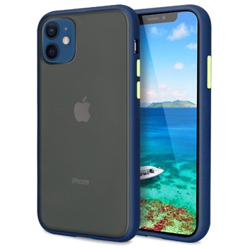 Husa iPhone 12 / 12 Pro, TPU, Chroma, Albastra Husa iPhone 12 / 12 Pro, TPU, Chroma, Albastra