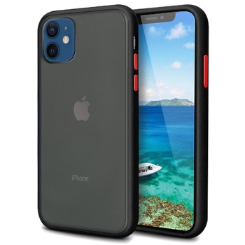 Husa iPhone 12 / 12 Pro, TPU, Chroma, Neagra Husa iPhone 12 / 12 Pro, TPU, Chroma, Neagra
