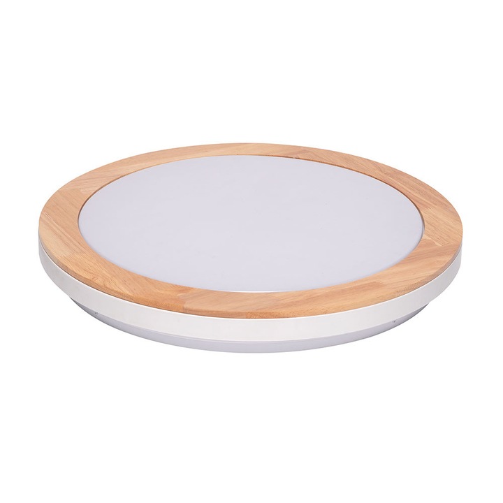 Plafoniera Interior LED Erste Roundwood 36W 2700lm 4000k EL0060121 Culoare Bej Alb