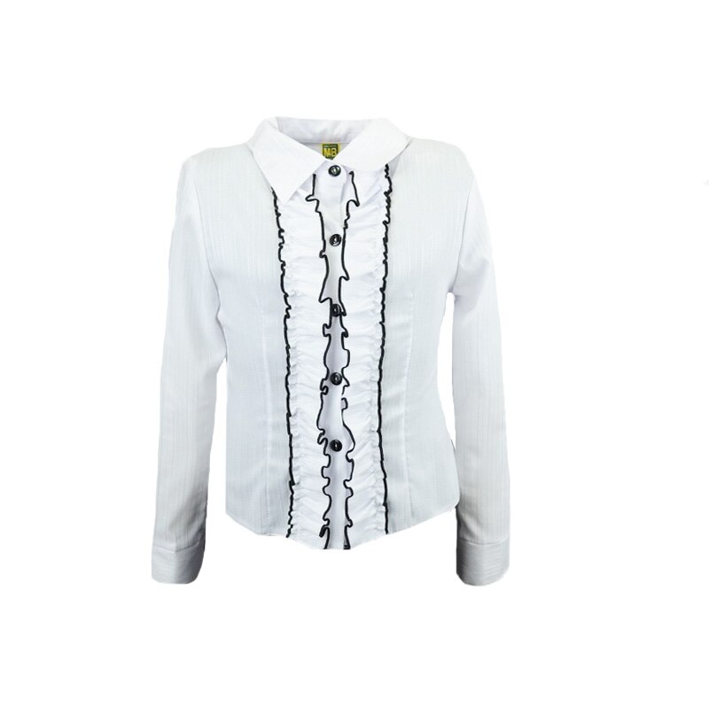 Camasa cu maneca lunga pentru fete Mini Junior CFMJ-25, Alb, 134