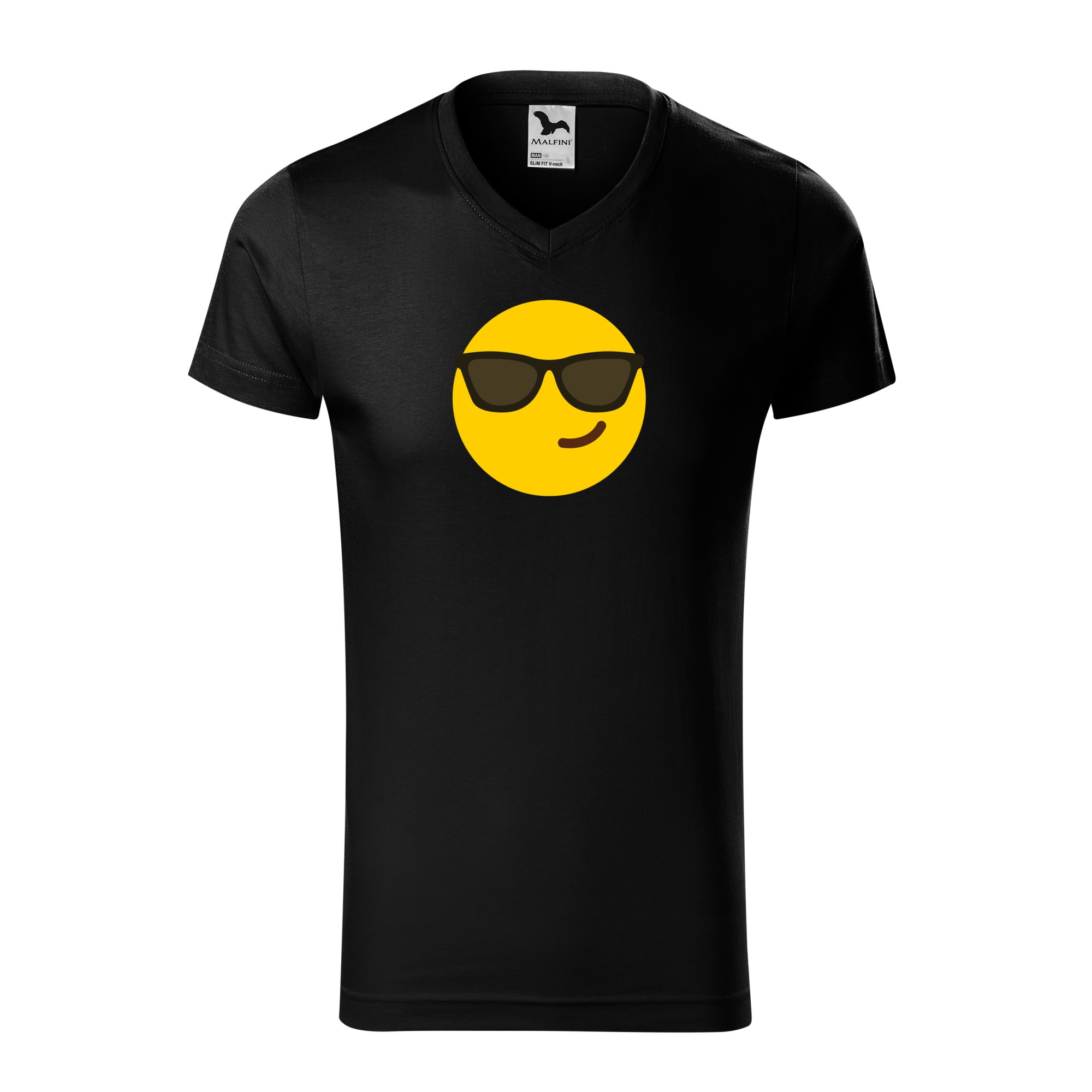 Tricou barbati, Malfini, Emoji Cool Face, Negru, L