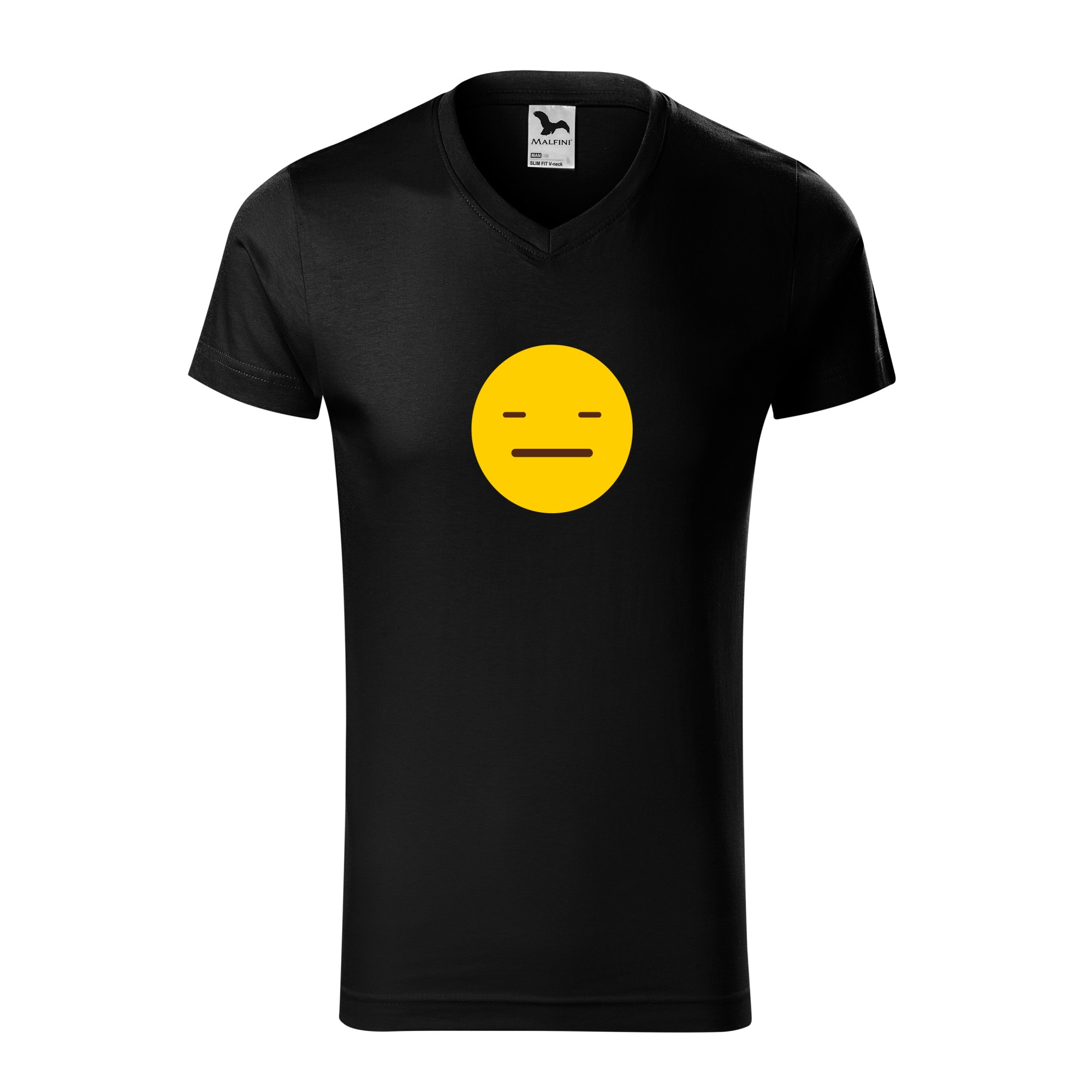Tricou barbati, Malfini, Emoji What just happened Face, Negru, 2XL