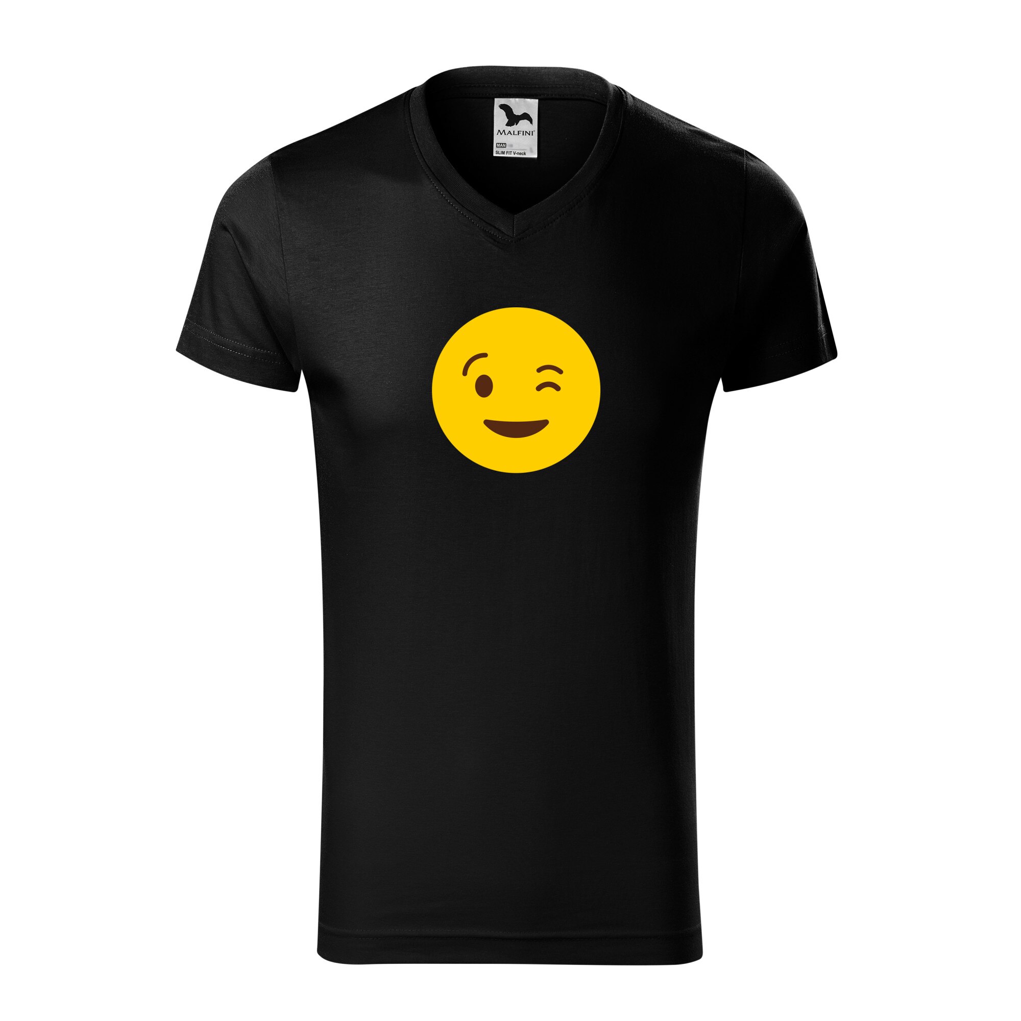Tricou barbati, Malfini, Emoji Ok Pal Face, Negru, 2XL