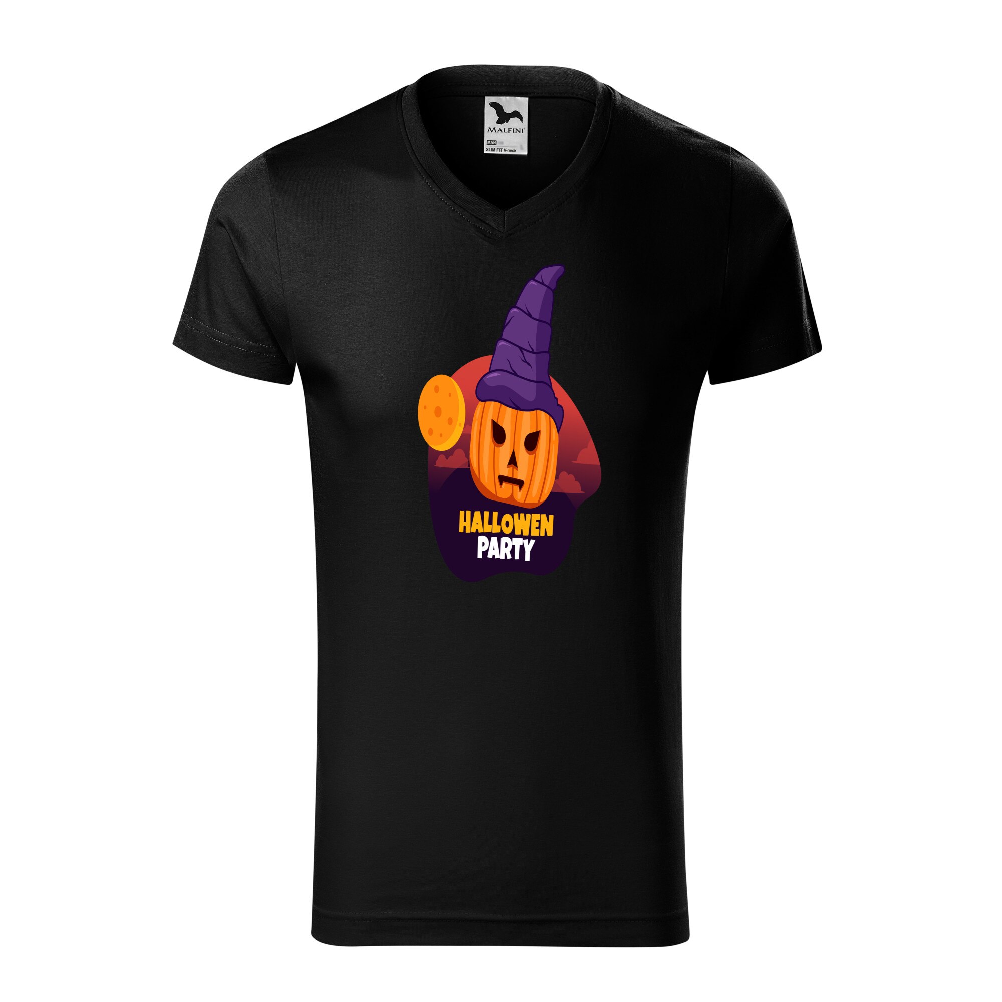 Tricou barbati, Malfini, Halloween Party, Negru, L