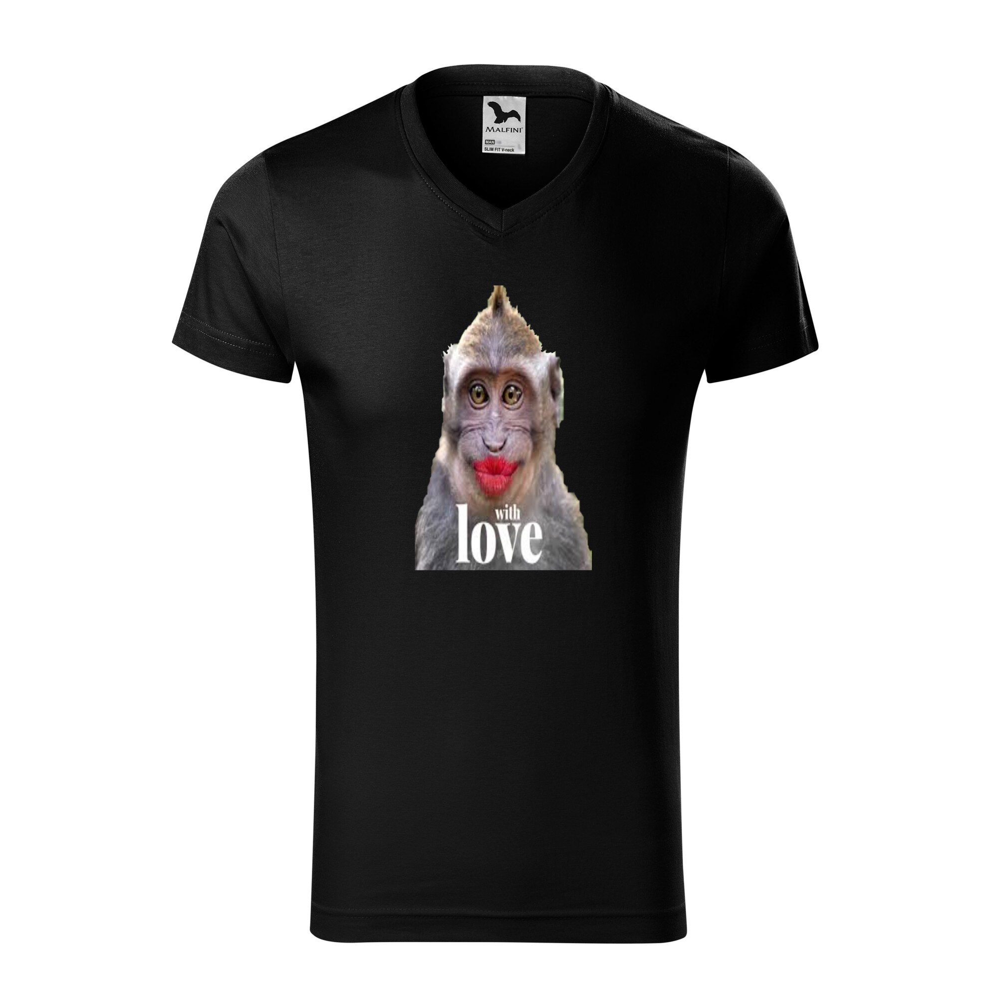 Tricou barbati, Malfini, Monkey Love, Negru, 2XL