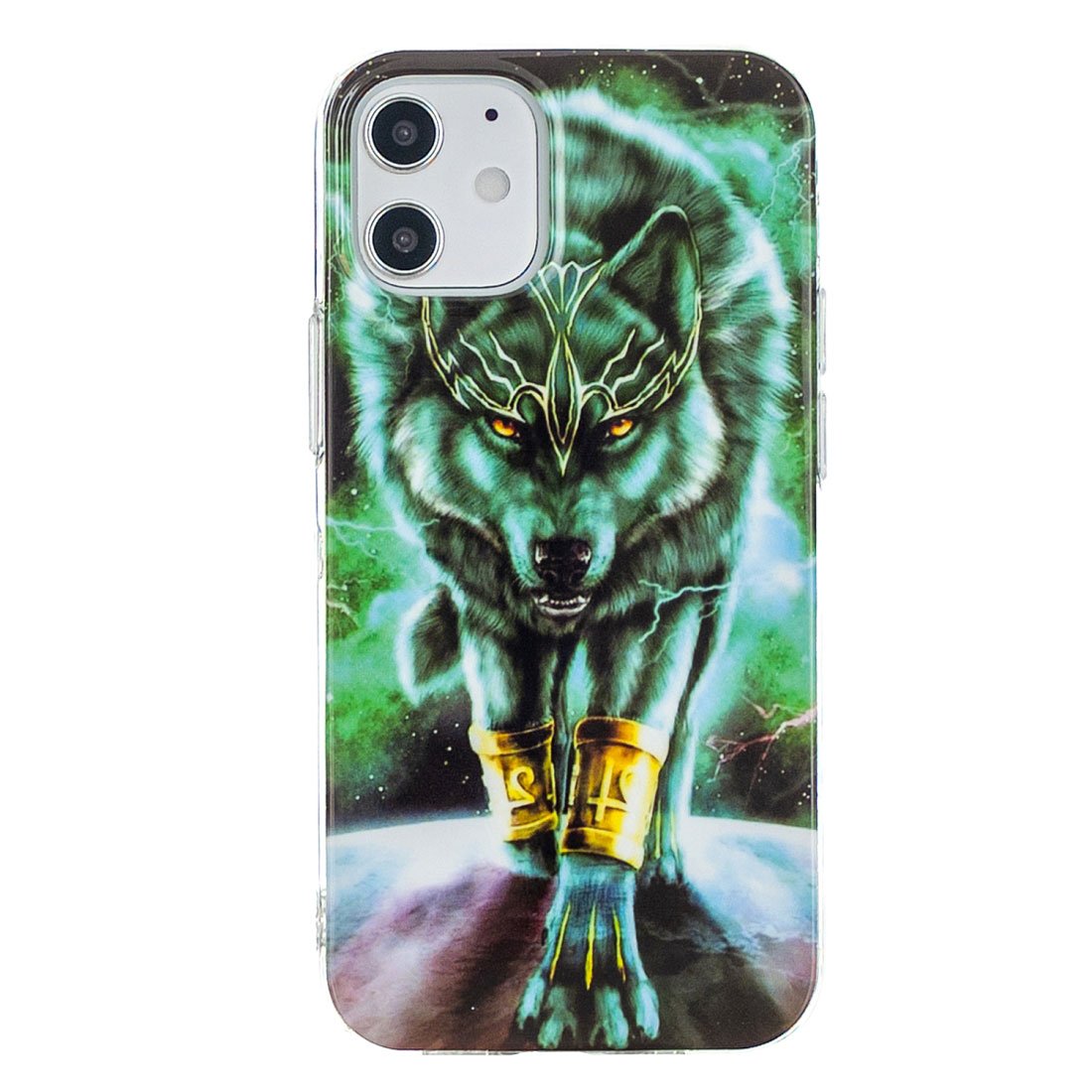 Husa silicon Apple iPhone 12 Mini Fosforescent model Mythic Wolf, Silicon, TPU Viceversa Multicolor