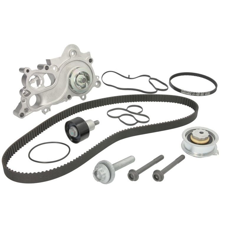Kit distributie +pompa apa Hepu Audi A3,A4,A5,Seat Alhambra,Ibiza IV,Leon,Toledo IV,Skoda Fabia III,Kodjak 1,2-1,4 H din 04.2011