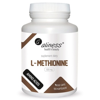 Supliment alimentar Aliness L-metionina 500mg, 100 Capsule Supliment alimentar Aliness L-metionina 500mg, 100 Capsule