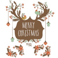 sticker decorativ craciun merry christmas coarne de ren 25 x 21 cm imagen 25_0_
0
