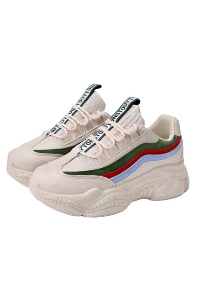 Tenisi dama, Cream Sneakers, multicolor, piele ecologica, Multicolor