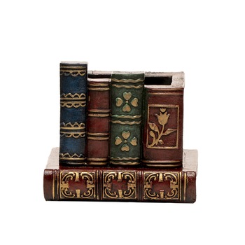 Suport decorativ pentru pixuri, 'Carte I', 13,5 cm, realizat manual din lemn Suport decorativ pentru pixuri, 'Carte I', 13,5 cm, realizat manual din lemn